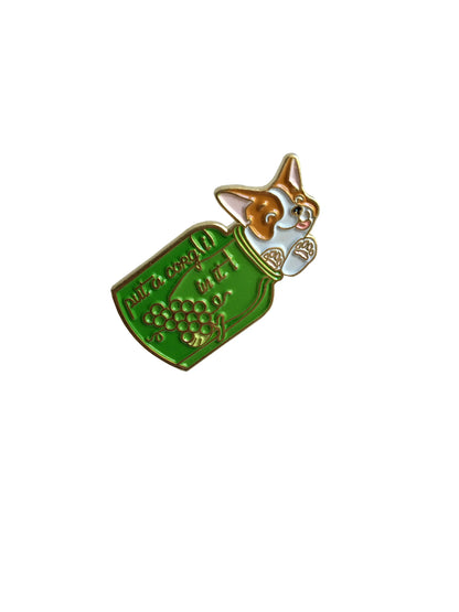 @5 Put A Corgi In It Enamel  Lapel Pin