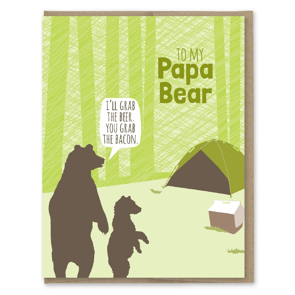 Papa Bear Camping Card