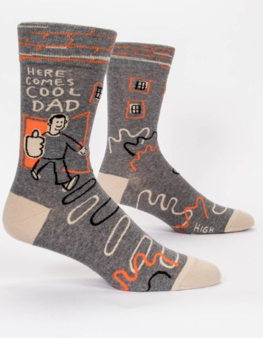Men’s Crew Socks Here Comes Cool Dad