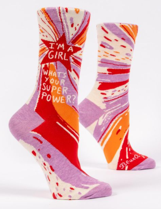 Women’s Crew Socks Superpower