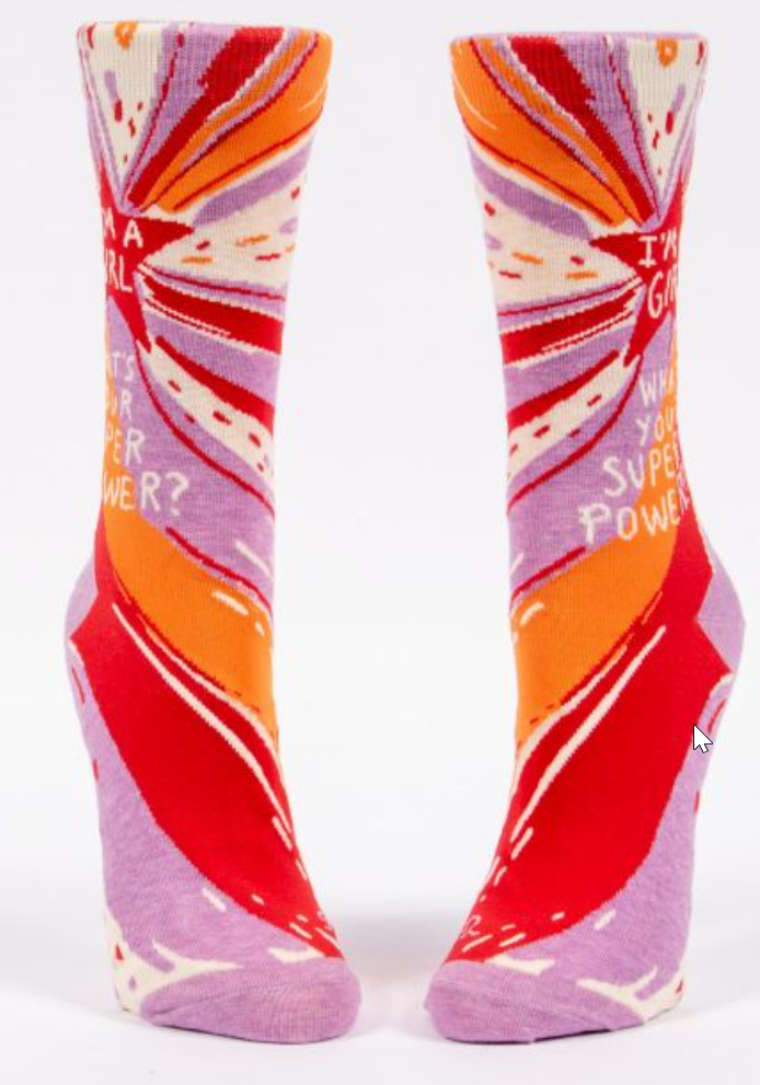 Women’s Crew Socks Superpower