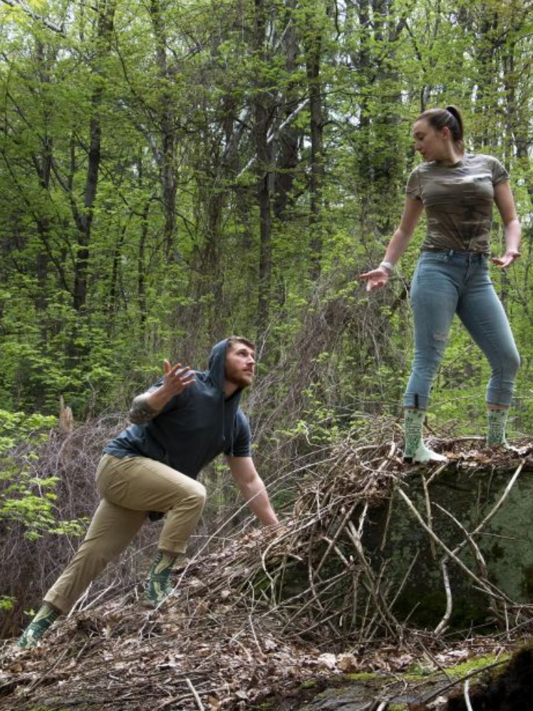 Women’s Crew Socks I F*cking Love It Out Here Woods