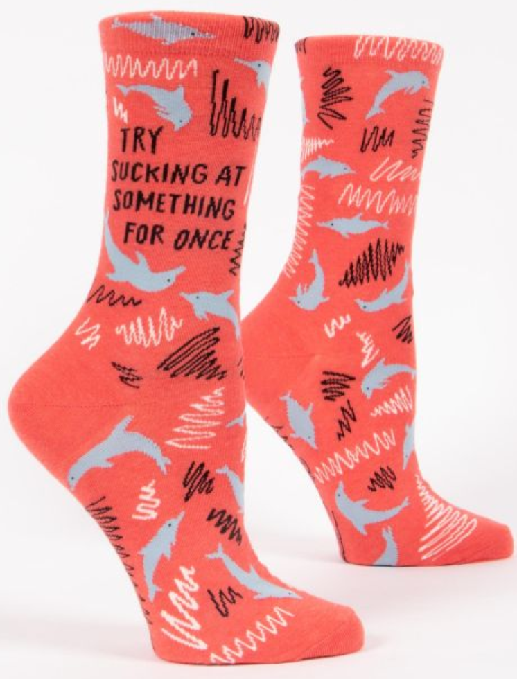 Women's Crew Socks Sucking At Something