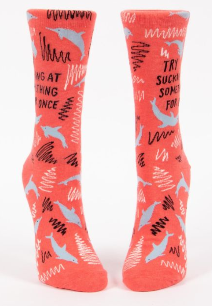 Women's Crew Socks Sucking At Something