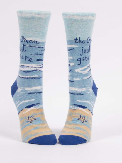 Women's Crew Socks Ocean Gets me