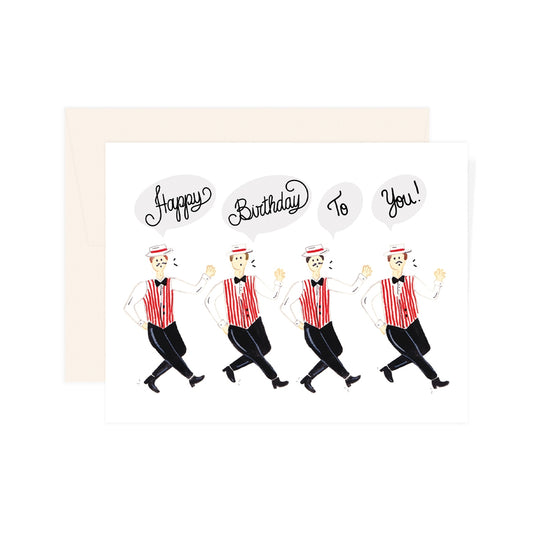 Barbershop Quartet Birthday Card