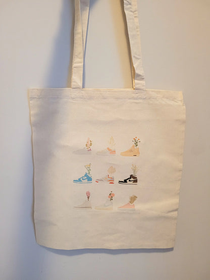 Sneaker X Flower Tote Bag