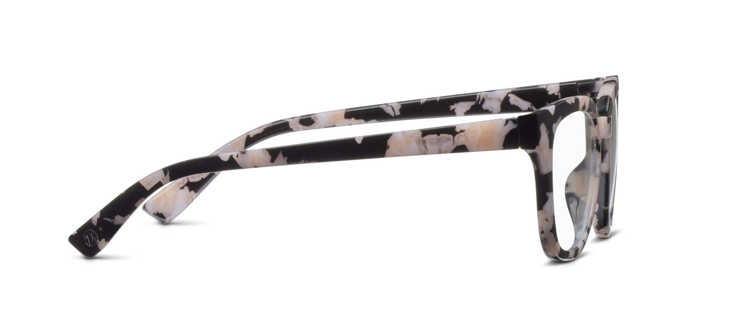 Betsy Black Marble Cat Eye Blue Light Glasses