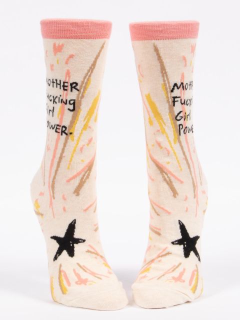 Women's Crew Socks Motherf*cking Girl Power