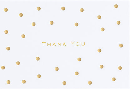 Gold Dots Thank You Boxed Cards