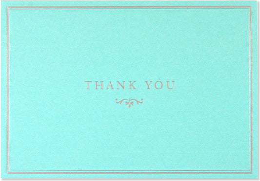 Blue Elegance Thank You Boxed Cards