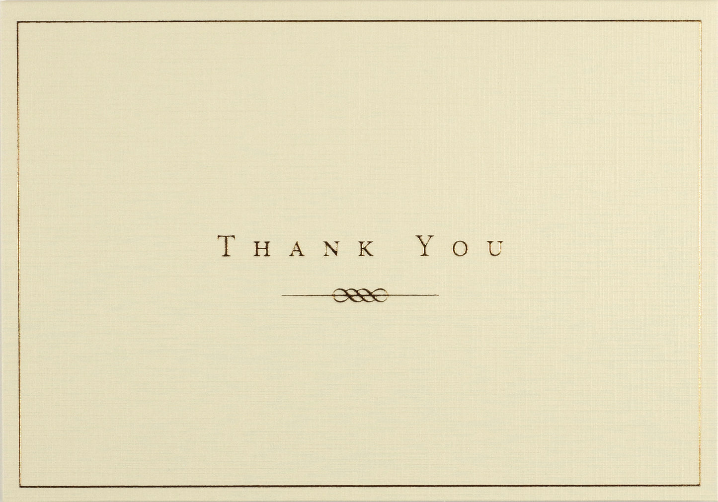 Gold & Cream Thank You Boxed Notecards