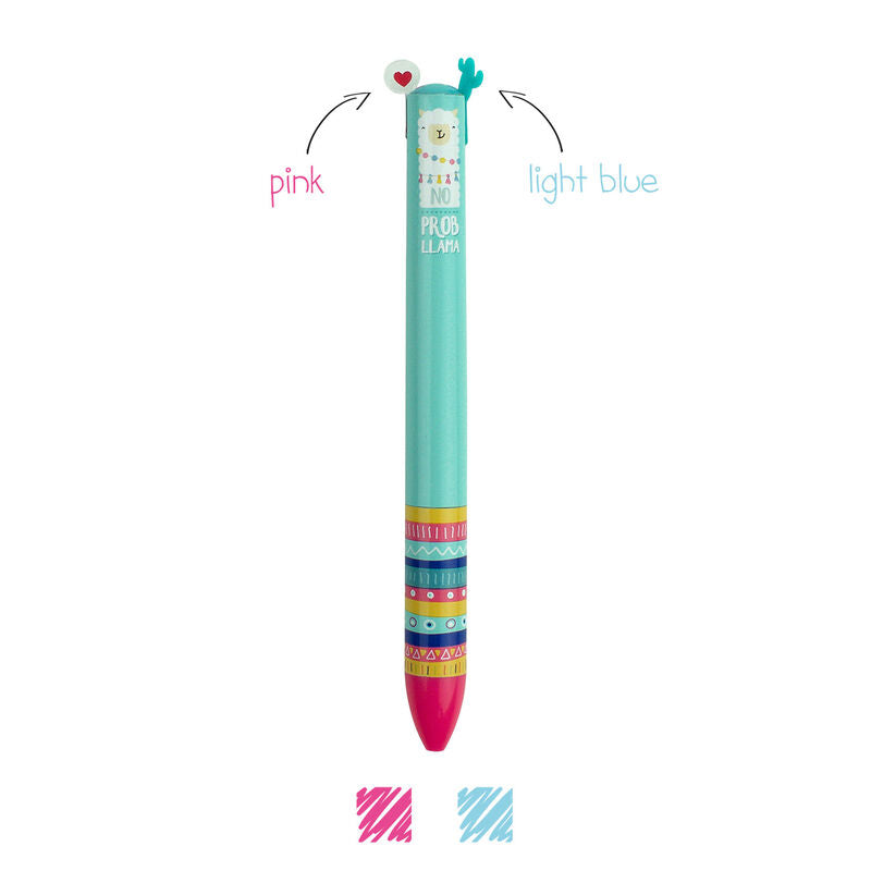 Click + Clack - Two Colour Ballpoint Pen - Llama