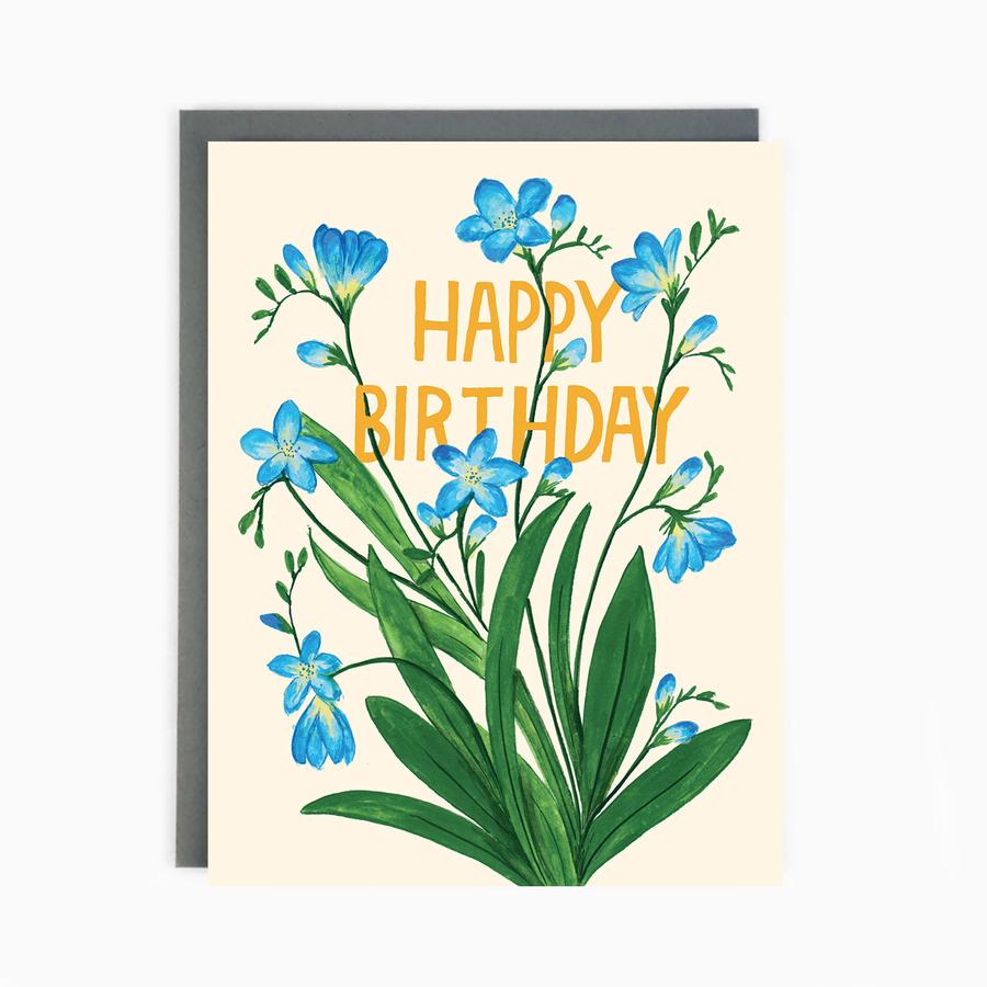 Birthday Freesias Card
