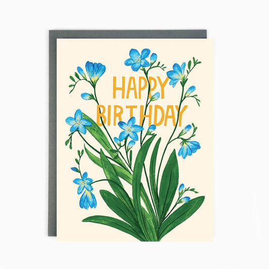 Birthday Freesias Card