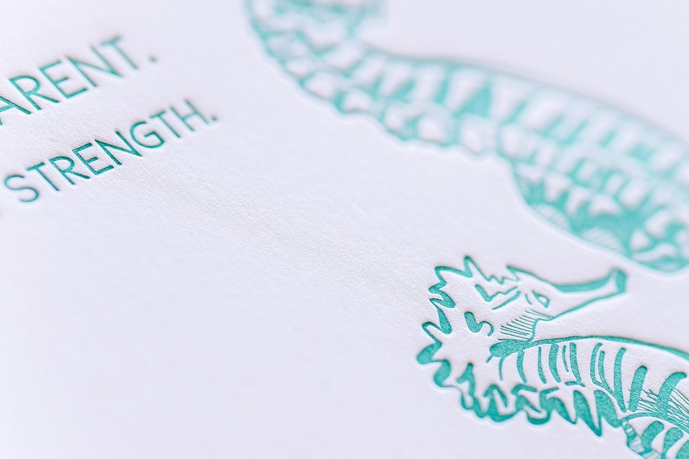 Single Seahorse Card