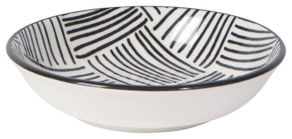 Bits and Dots Black and White Pinch Bowls Set of 6