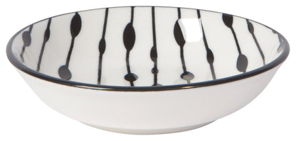 Bits and Dots Black and White Pinch Bowls Set of 6