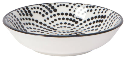Bits and Dots Black and White Pinch Bowls Set of 6