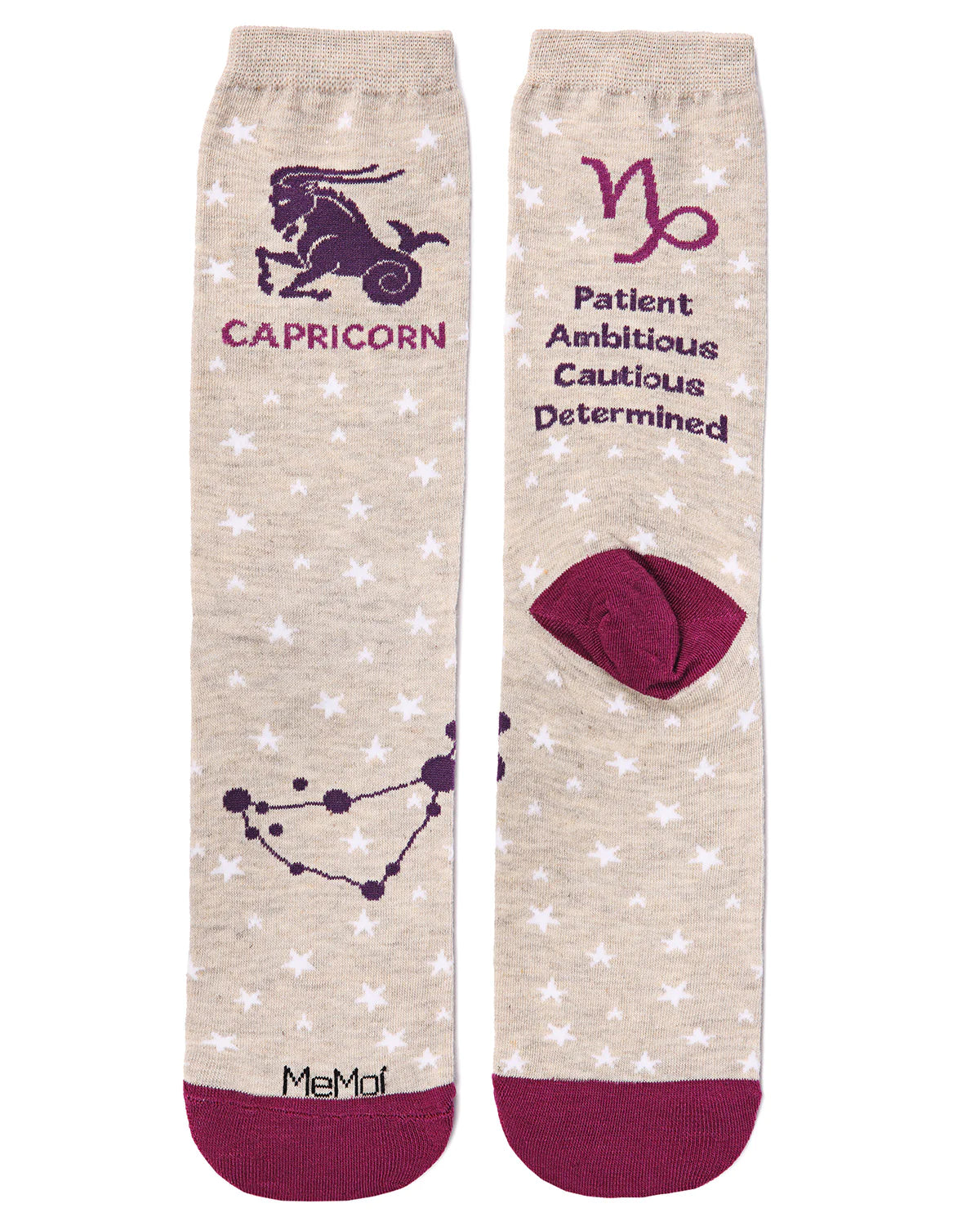 Capricorn Zodiac Sign Crew Hemp Heather Socks