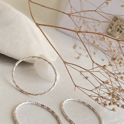 Nicks Tiny Textured Ring in Sterling Silver