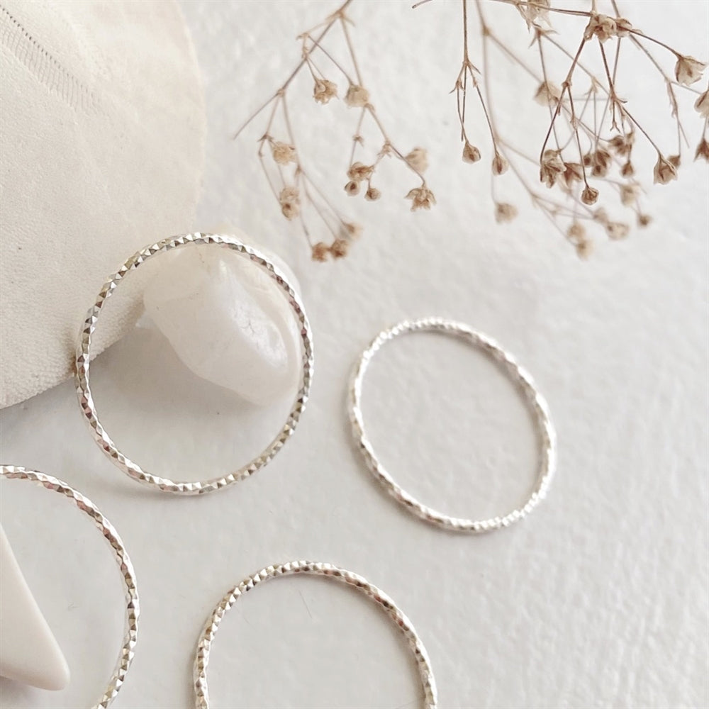 Nicks Tiny Textured Ring in Sterling Silver