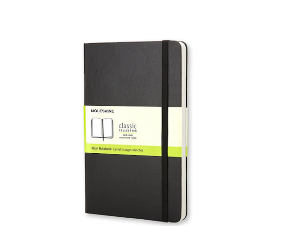 Classic Pocket Black Soft Cover Plain Notebook