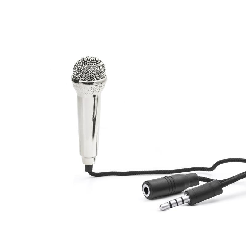 Mini Karaoke Microphone Silver