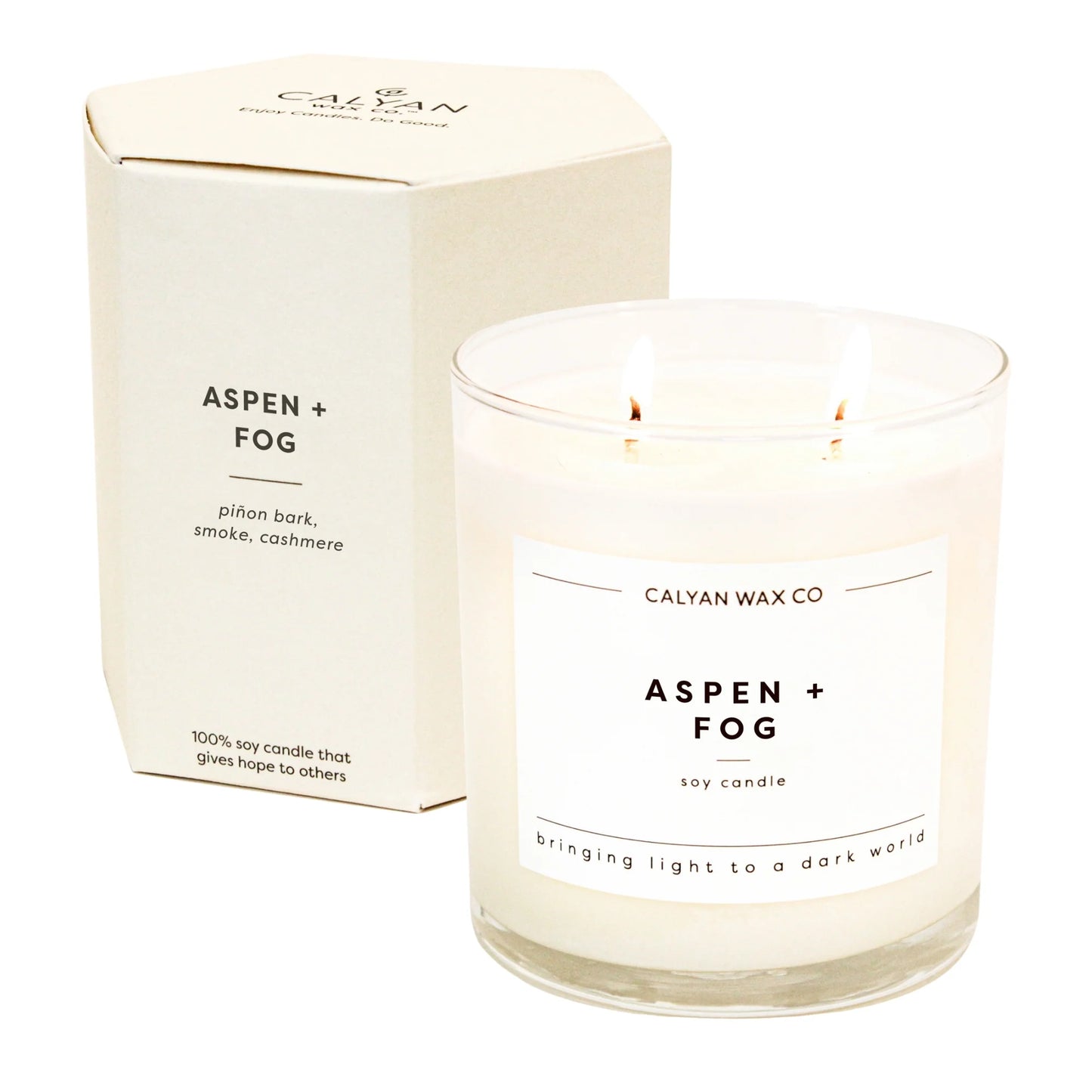 Glass Tumbler Soy Candle Aspen + Fog