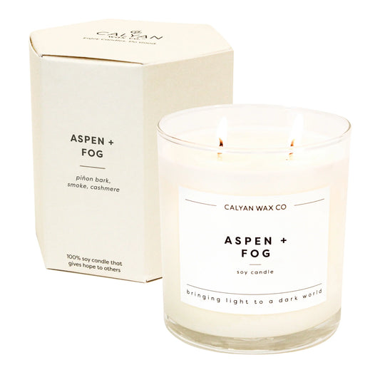 Glass Tumbler Soy Candle Aspen + Fog