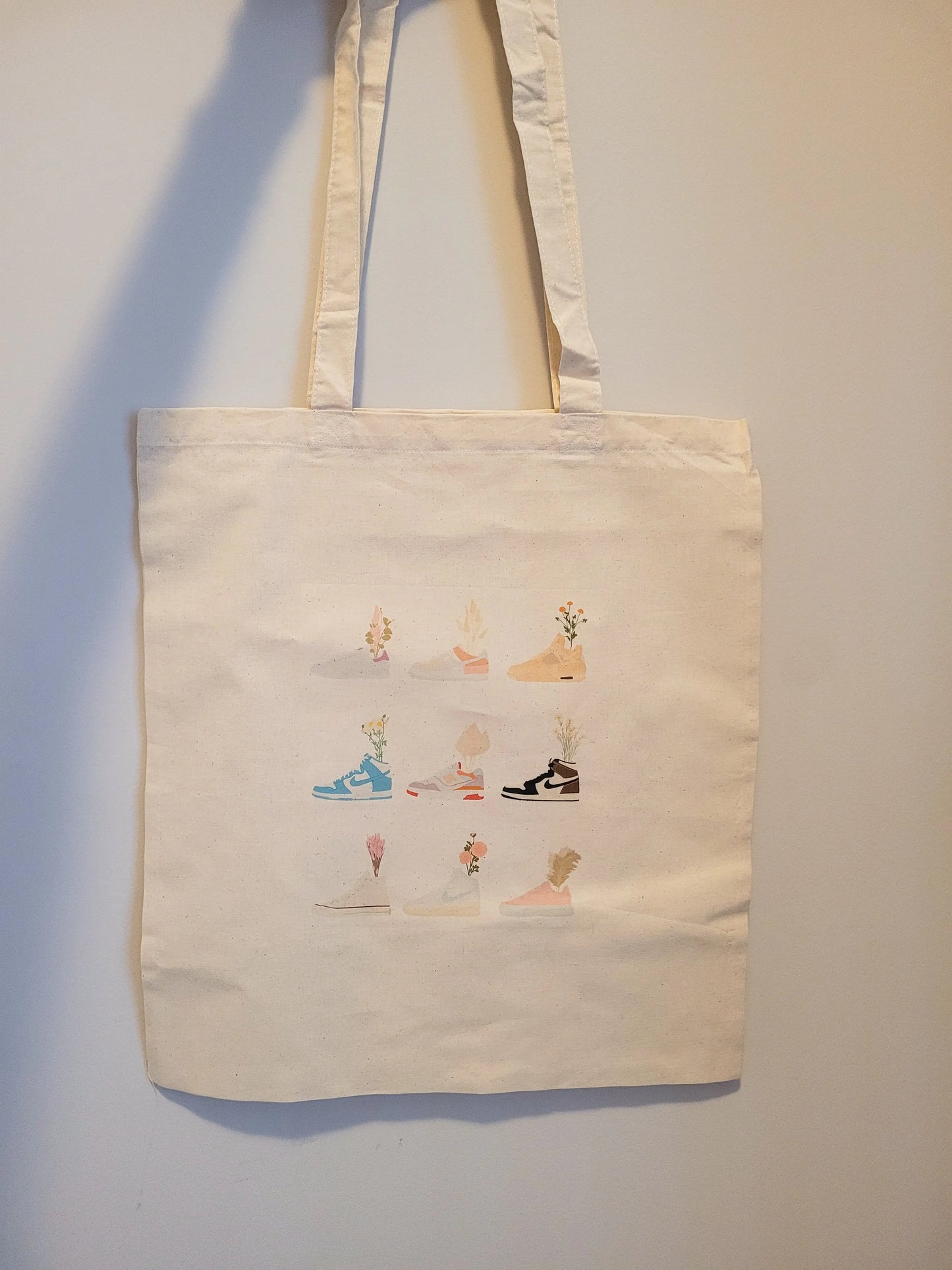 Sneaker X Flower Tote Bag