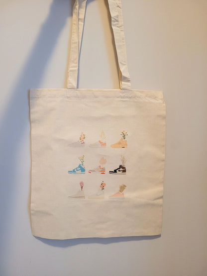 Sneaker X Flower Tote Bag