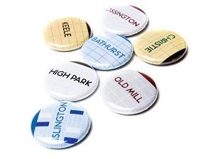 Toronto Subway Buttons - Bloor Line