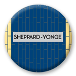 Toronto Subway Buttons - Yonge Line
