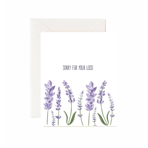 Lavender "Sorry For Your Loss" Card