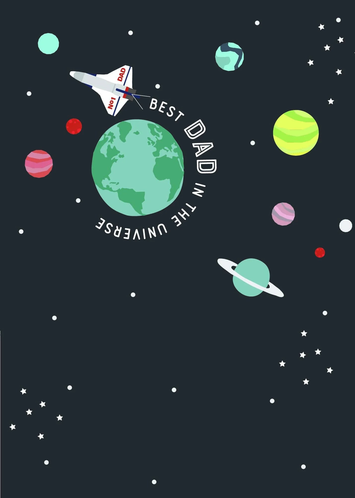 Best Dad In The Universe Card