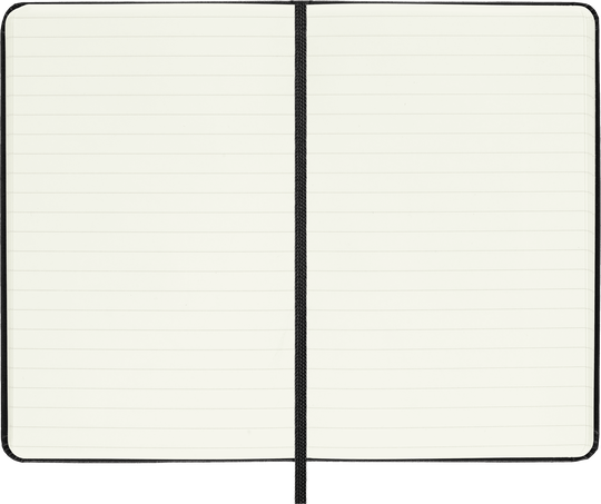 Classic Pocket Black Hard Cover Square Notebook