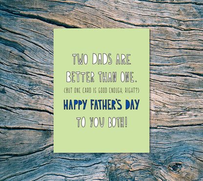Two Dads One Card