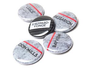 Toronto Subway Buttons - Sheppard Line