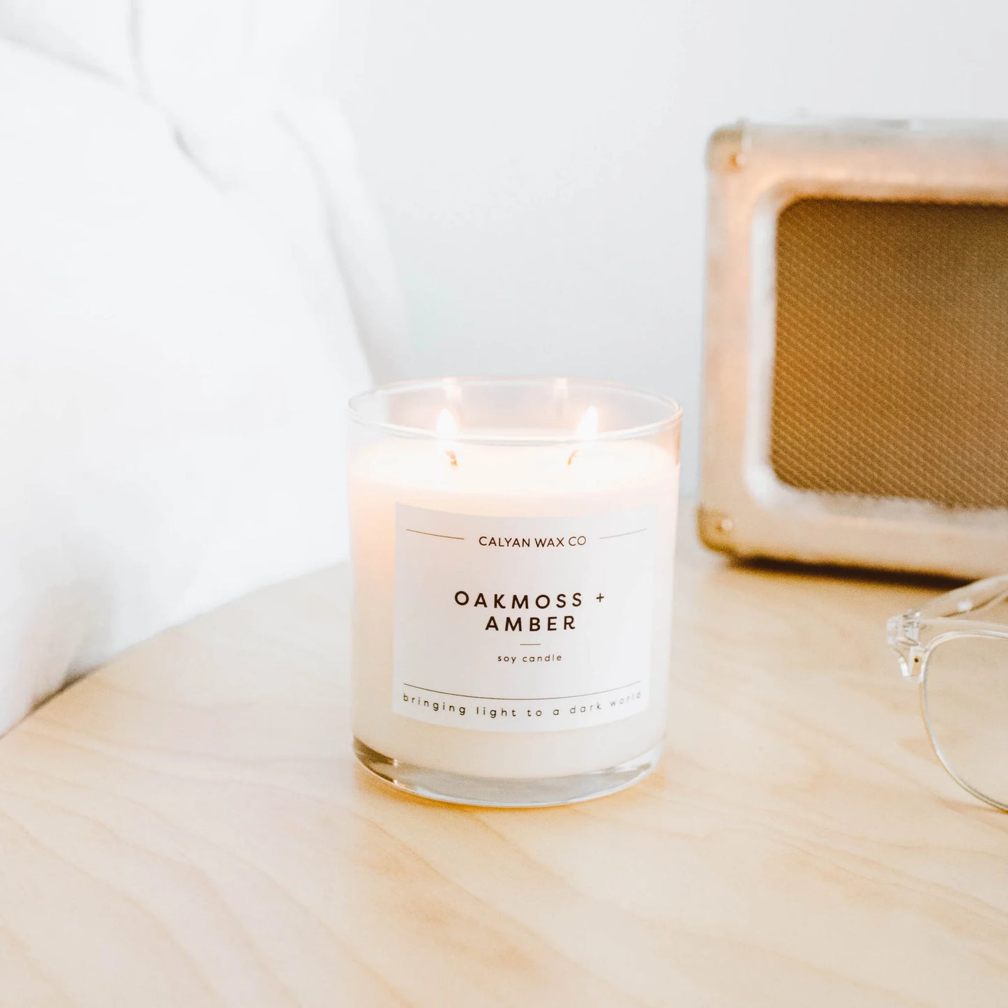 Glass Tumbler Soy Candle Oakmoss/Amber