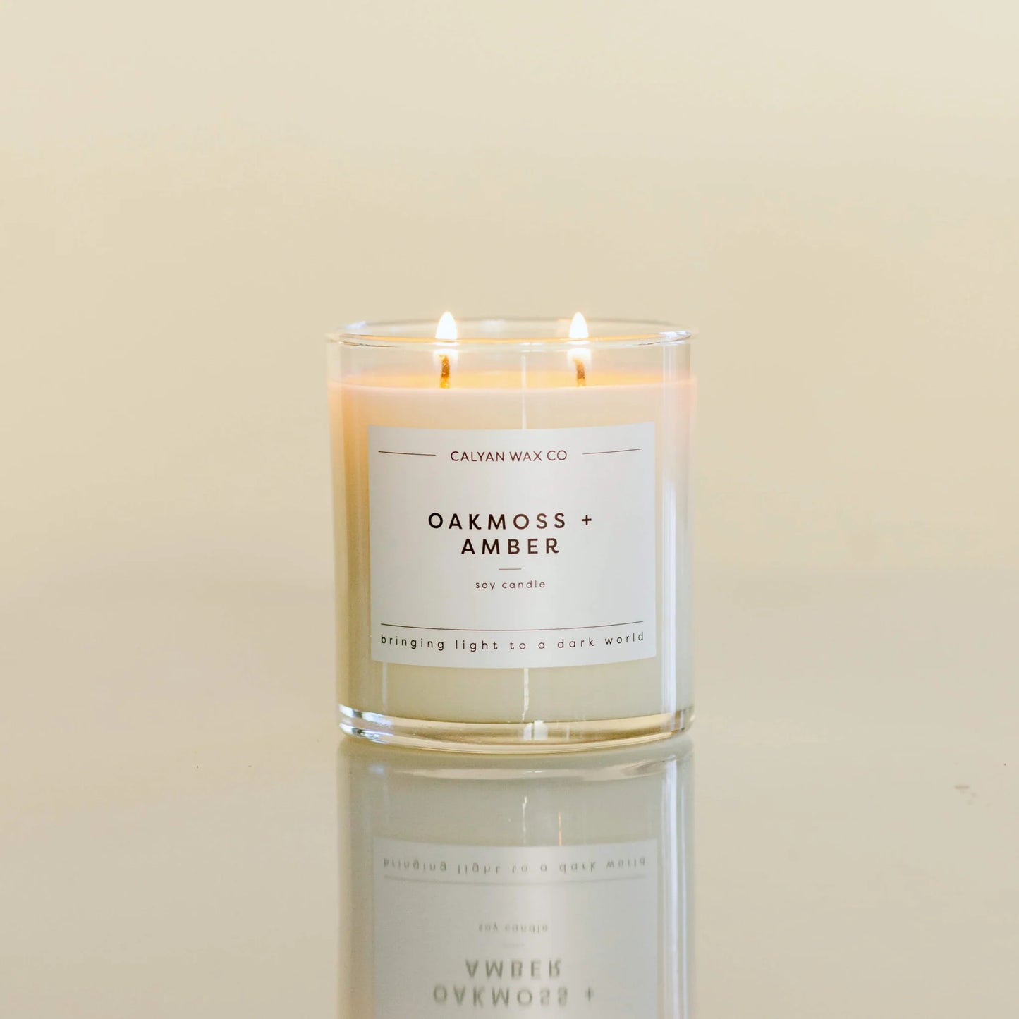 Glass Tumbler Soy Candle Oakmoss/Amber