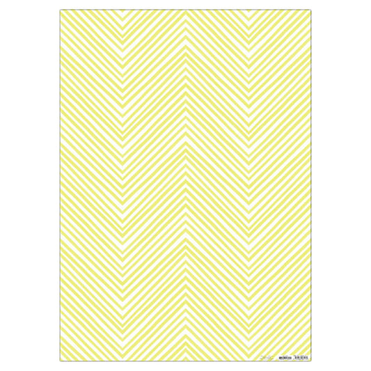 Yellow Neon Chevrons Flat Wrapping Paper
