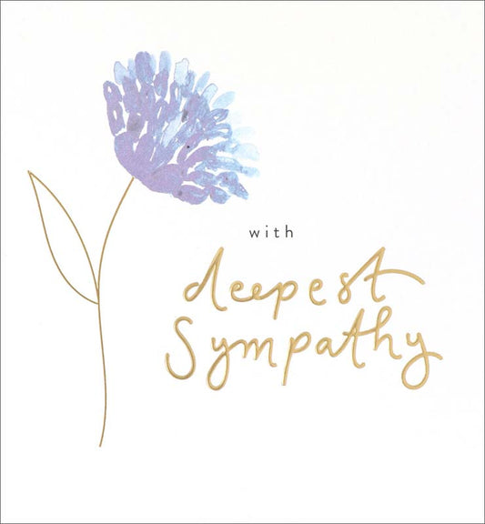 With Deepest Sympathy Flower Card