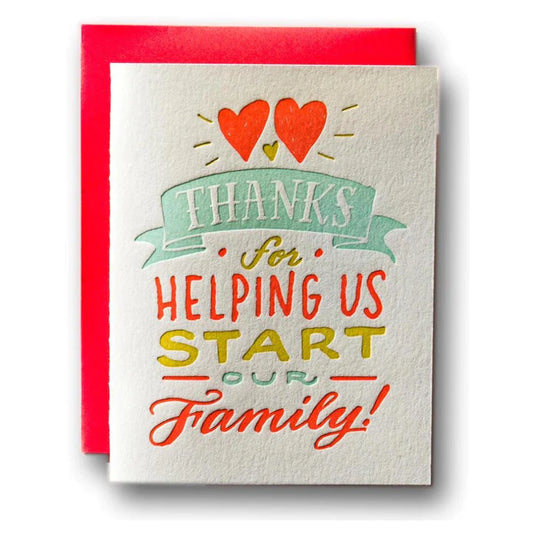 Start Our Family Card